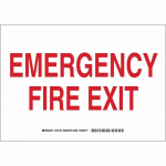 10" x 14" Polystyrene Emergency Fire Exit Sign