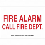 10" x 14" Aluminum Fire Alarm Call Fire Dept Sign_noscript