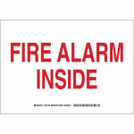 10" x 14" Polyester Fire Alarm Inside Sign