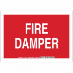 10" x 14" Polyester Fire Damper Sign