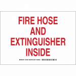 10" x 14" Polyester Fire Hose & Extinguisher Inside Sign_noscript