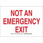 10" x 14" Aluminum Not An Emergency Exit Sign_noscript