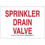 10" x 14" Aluminum Sprinkler Drain Valve Sign_noscript