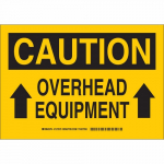 10" x 14" Aluminum Caution Overhead Equipment Sign_noscript
