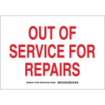 7" x 10" Polyester Out Of Service For Repairs Sign_noscript