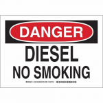 10" x 14" Aluminum Danger Diesel No Smoking Sign_noscript