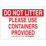 Please Use Containers Provided Sign