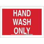 10" x 14" Aluminum Hand Wash Only Sign_noscript