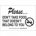 Food That Doesn't Belong To You! Sign