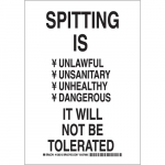 Spitting Is Unlawful Unsanitary... Sign_noscript