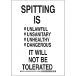 Spitting Is Unlawful Unsanitary... Sign_noscript