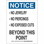 No Piercings No Exposed Cuts... Sign_noscript