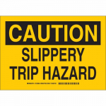 10" x 14" Aluminum Caution Slippery Trip Hazard Sign_noscript