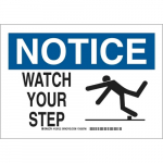 10" x 14" Aluminum Notice Watch Your Step Sign_noscript