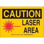 10" x 14" Aluminum Caution Laser Area Sign_noscript