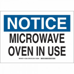 10" x 14" Aluminum Notice Microwave Oven In Use Sign_noscript