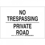 10" x 14" Aluminum No Trespassing Private Road Sign_noscript