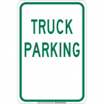 18" x 12" Aluminum Truck Parking Sign_noscript