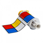 B-946 Blue/Red/Yellow on White RTK... Label130810
