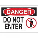10" x 14" Aluminum Danger Do Not Enter Sign_noscript