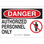 10" x 14" Aluminum Danger Authorized Personnel Only Sign_noscript
