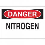 10" x 14" Fiberglass Danger Nitrogen Sign_noscript