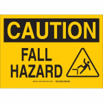 10" x 14" Aluminum Caution Fall Hazard Sign_noscript