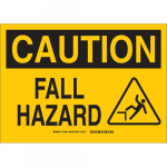 10" x 14" Fiberglass Caution Fall Hazard Sign_noscript