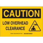 10" x 14" Aluminum Caution Low Overhead Clearance Sign_noscript