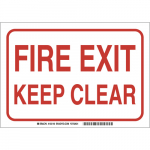 10" x 14" Aluminum Fire Exit Keep Clear Sign_noscript