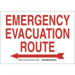 10" x 14" Aluminum Emergency Evacuation Route Sign_noscript