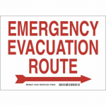 10" x 14" Fiberglass Emergency Evacuation Route Sign_noscript
