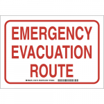 10" x 14" Aluminum Emergency Evacuation Route Sign_noscript