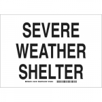 10" x 14" Polystyrene Severe Weather Shelter Sign_noscript
