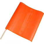 18" x 18" Orange Roll-Up Warning Flag Sign_noscript