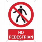 No Pedestrians Vehicles Only Sign_noscript