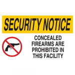Concealed Firearms Are Prohibited... Sign_noscript