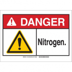 10" x 14" Aluminum ANSI Sign, Legend: Nitrogen_noscript