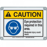 "Caution Eye Protection Required" Sign_noscript