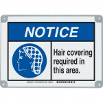 "Notice Hair Covering Required" Sign_noscript