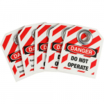 Lockout Tag Set "DANGER: DO NOT OPERATE, Name, Date"_noscript