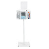 Sanitization Station with Stand, 46'' x 18'', White_noscript