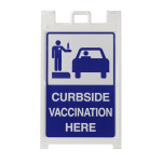 "Curbside Vaccination" A-Frame Heavy Duty Sign Stand
