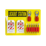 6-Lock Lockout Board w/ Keyed Different, Safety Padlocks_noscript