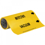 12" x 30' Vinyl Vacuum Pipe Marker, Black on Yellow_noscript