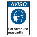 "Por Favor Use Mascarilla" Sign