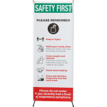 Social Distancing Entrance Safety Banner and Stand_noscript