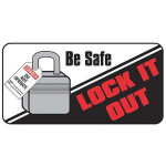 141353 "Be Safe Lock It Out" Reminder Label_noscript