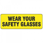 "Wear Glasses" Polyester Safety Sign_noscript