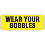 "Wear Goggles" Polyester Safety Sign_noscript